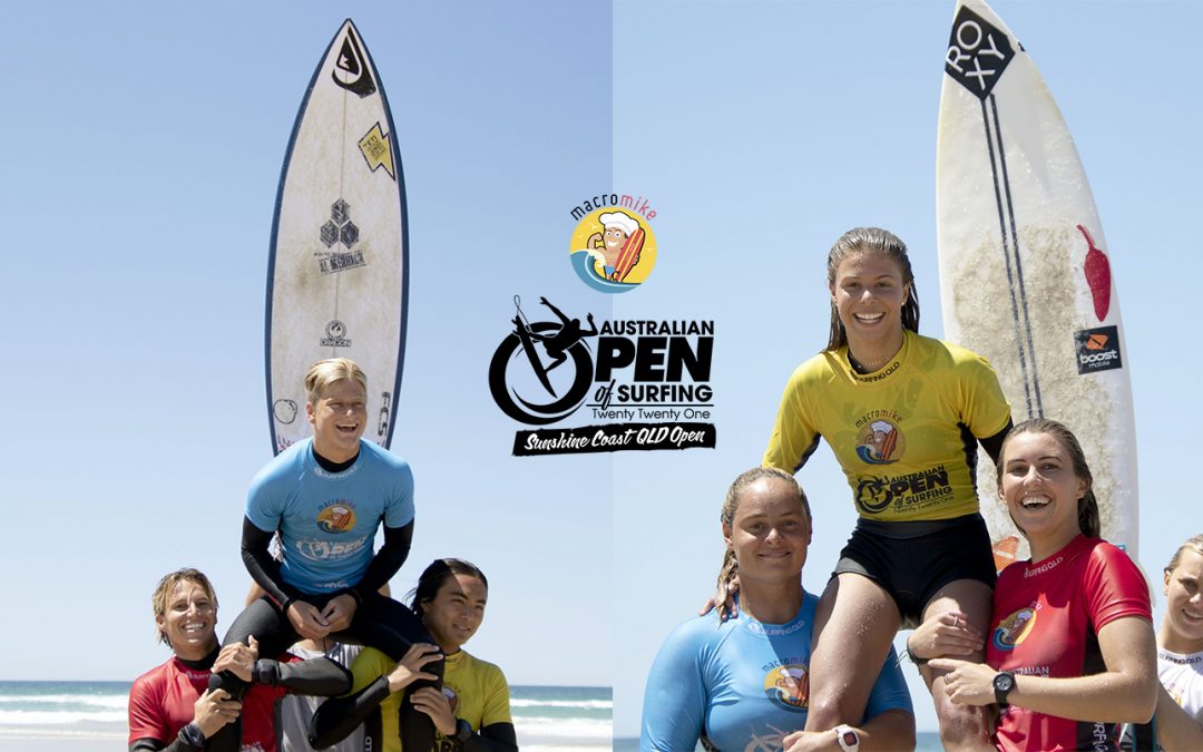 Mia Huppatz and Marlon Harrison take out the 2021 Macro Mike Australian Open of Surfing Sunshine Coast Pro