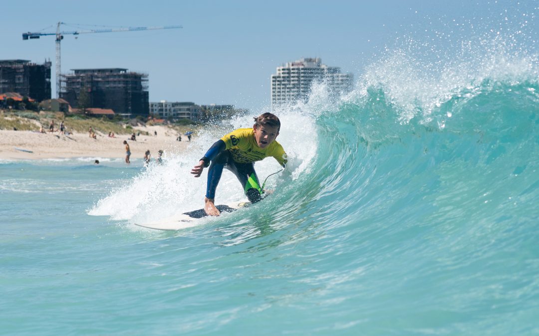 WA GROMMETS FROTH OUT IN SUMMER SWELLS AT STOP # 7 OF THE WOOLWORTHS SURFER GROMS COMPS