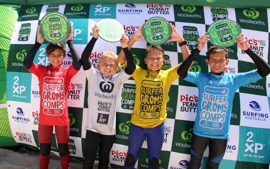 WEST OZ CHAMPIONS CROWNED AT THE WOOLWORTHS SURFER GROMS COMPS