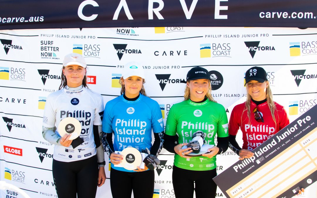 SIX COMPETITORS VICTORIOUS ON FINALS DAY AT THE PHILLIP ISLAND JUNIOR PRO PRESENTED BY BASS COAST SHIRE COUNCIL
