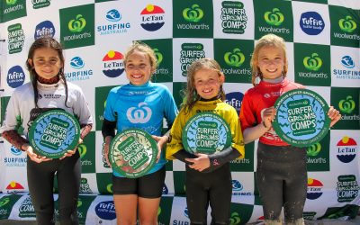 CHAMPIONS SHINE IN TRICKY CONDITIONS AT EVENT # 8 OF THE WOOLWORTHS SURFER GROMS COMPS IN WEST OZ