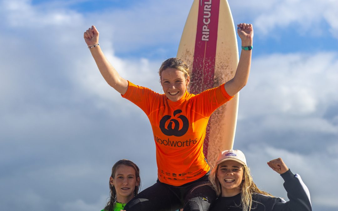 TRIGG POINT PROVIDES PUMPING SURF FOR FINALS DAY AT THE WOOLWORTHS STATE JUNIOR SURFING TITLES