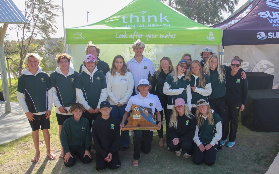 MARGARET RIVER SHS CONTINUES THEIR DOMINANCE OF THE THINK MENTAL HEALTH WA SCHOOL SURFING TITLES