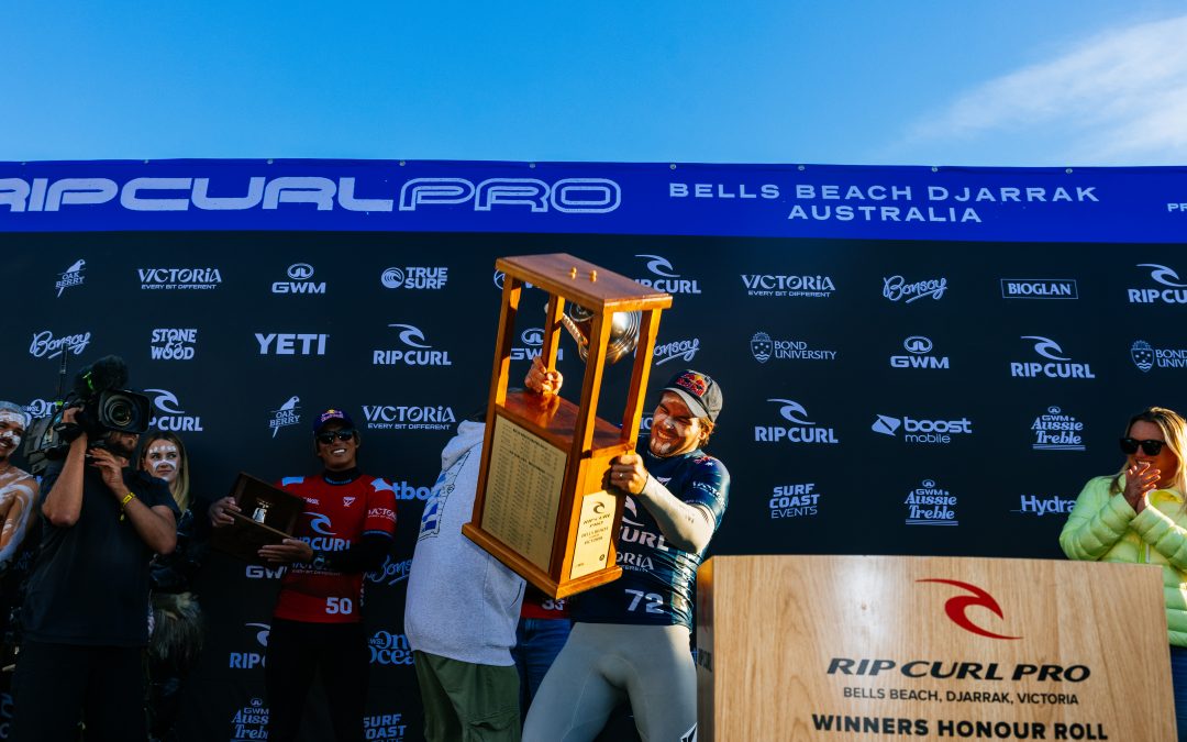 JACK ROBINSON CLAIM VICTORY AT RIP CURL PRO BELLS BEACH PRESENTED BY BONSOY
