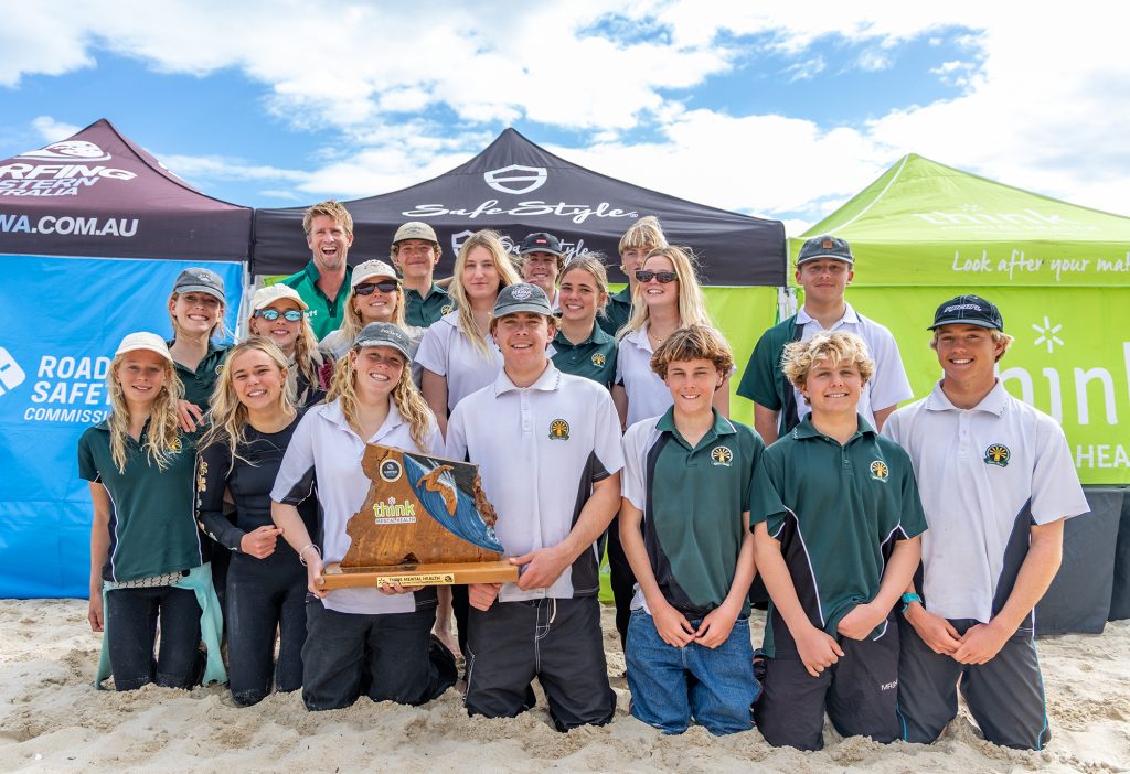 Margart-River-Senior-HIgh-School-winning-team-with-teacher-Jay-Baddock_2026-Surfing-WA-Schools-Titles_FINALS-DAY-Photo-Edits_SaltDiaries-7257