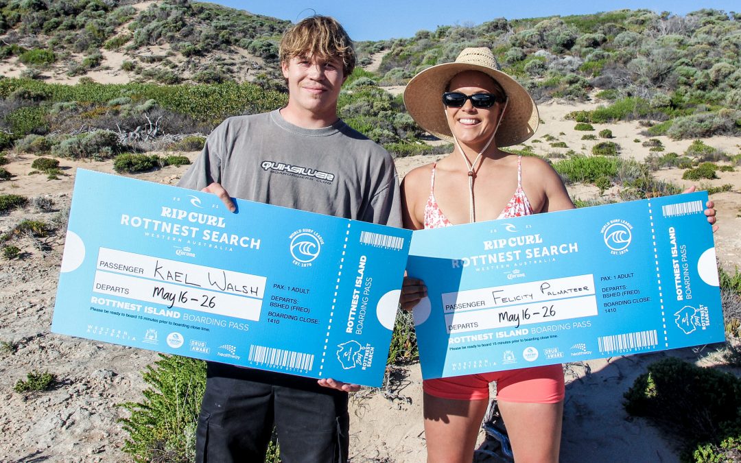 FELICITY PALMATEER & KAEL WALSH SECURE WILDCARDS INTO THE WORLD SURF LEAGUE ROTTNEST SEARCH EVENT