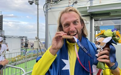 Owen Wright becomes the first ever Olympic surfing medalist