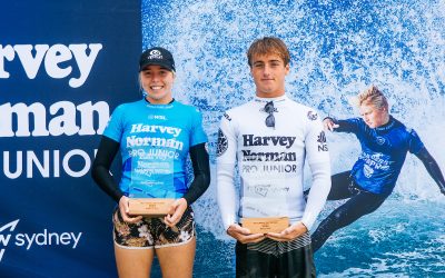Ellie Harrison And Levi Slawson – Winners At The Harvey Norman Sydney Pro Junior at Manly Beach