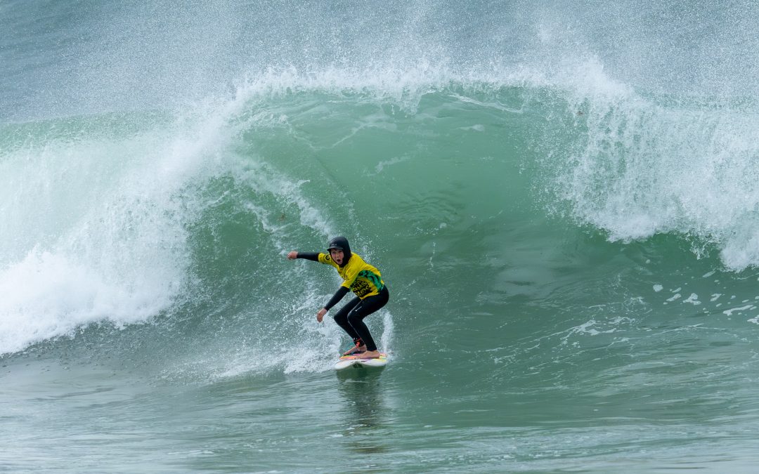 Champions Rise at Torquay Point on Finals Day of the 2023 Woolworths Surfer Groms Comps
