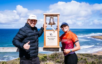 Xavier Huxtable and Ellie Harrison secure their wildcard spots in the Rip Curl Pro Bells Beach
