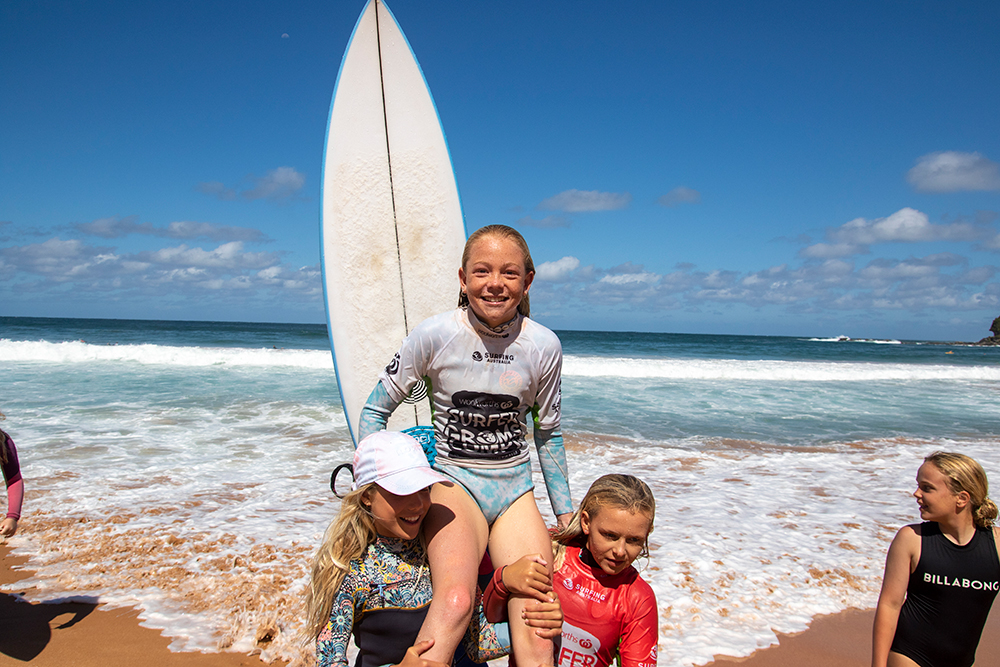 FINAL 2021 WOOLWORTHS SURF GROMS COMP RUN AND WON ON SYDNEY’S NORTHERN BEACHES.